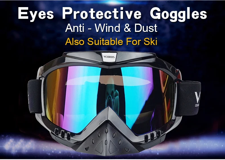 Vcoros Gafas moto rcycle очки шлем очки мото шлемы очки маска для мотокросса лыжные ветрозащитные очки