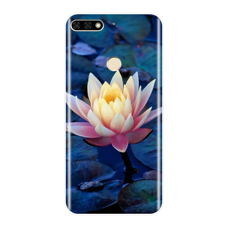 Для Huawei Honor 7 8 9 10 Lite чехол силиконовый цветок мягкая задняя крышка для 8X MAX 7S 7X 7A 7C Pro