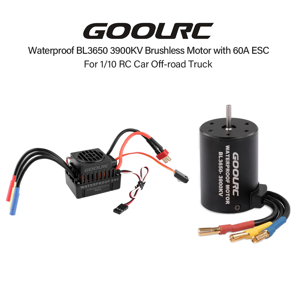 Высокое качество GOOLRC водонепроницаемый BL3650 3900KV бесщеточный двигатель с 60A ESC для