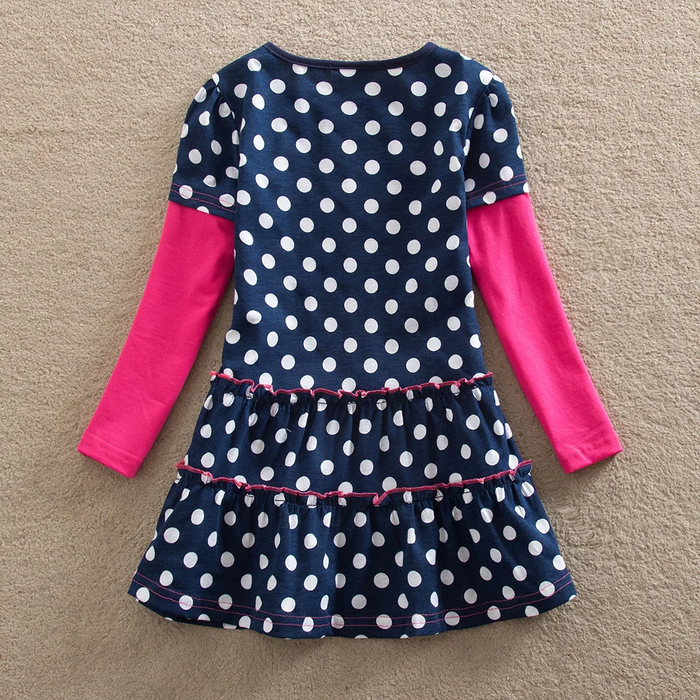 NEAT retail New baby girl clothes college style Lovely girls dresses kids Long sleeve dress cartoon Elephant LH605 | Детская одежда и