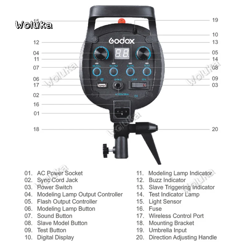Godox QS600 110 В 220 в 600 Вт 600WS GN76 Фотостудия Flash светильник Strobe ing 150 моделирующая лампа +
