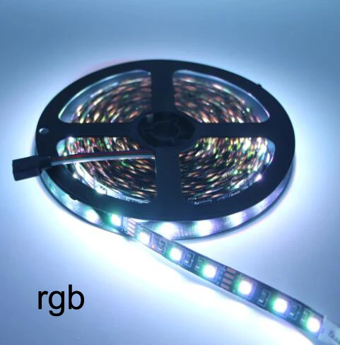 rgb Светодиодный ленточный светильник 5050 SMD RGB светодиодный ленточный не/ip65 Водонепроницаемый светодиодный ленточный e-Bar светильник праздничный автомобильный светильник s 60 Светодиодный s/m DC12V белый - Испускаемый цвет: rgb
