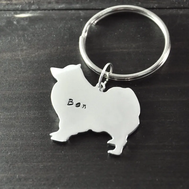 Самоед брелок собака для ключей из сплава ручной резки кулон с изображением