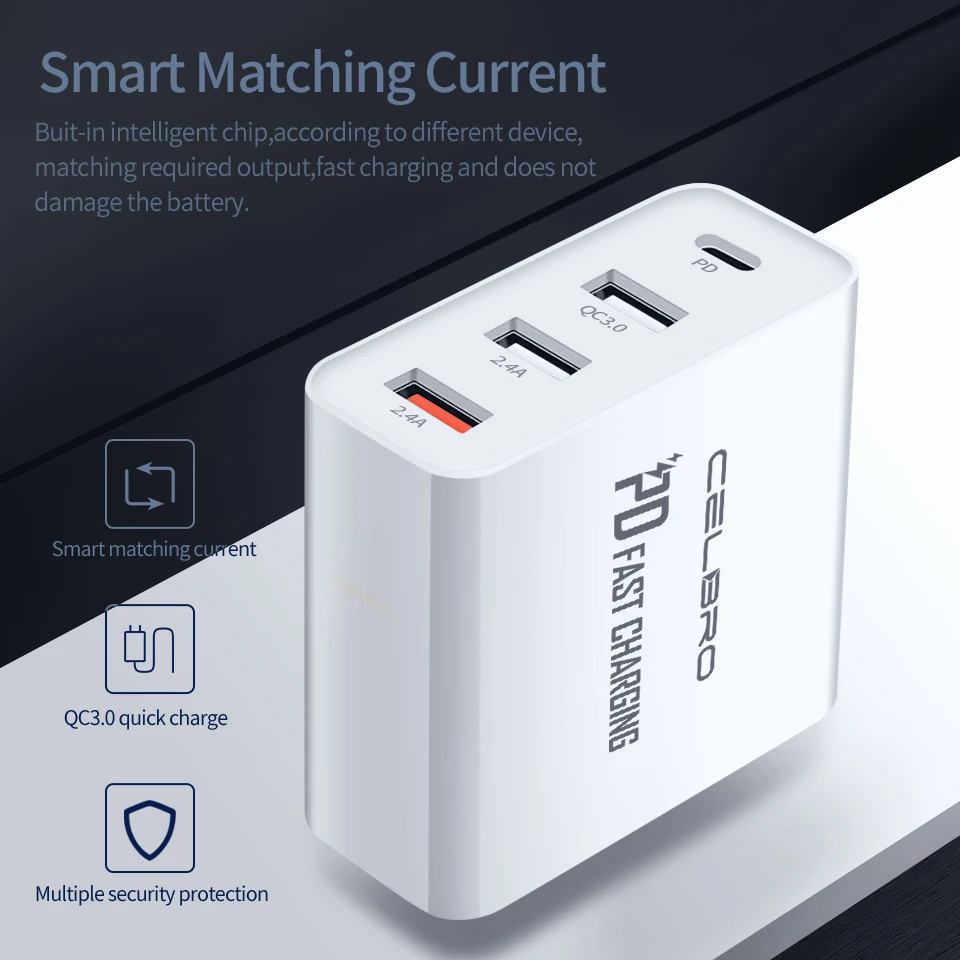 48 Вт быстрое зарядное устройство PD Type C USB для Samsung S20 iPhone 12 pro Xiaomi 10 QC 3 0 планшета iPad