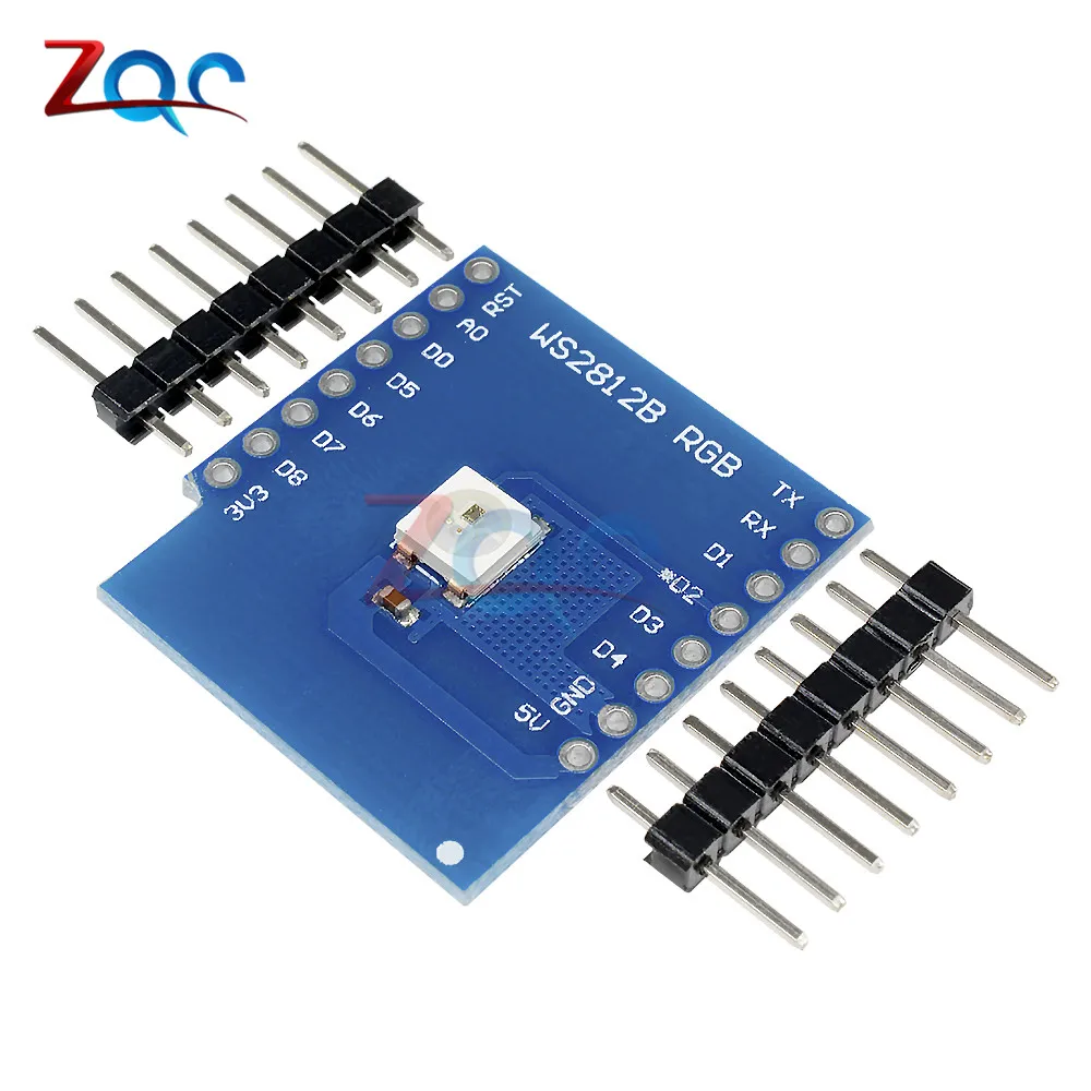 

WeMos D1 Mini WS2812B RGB LED Shield ESP8266 Module Board with Pins