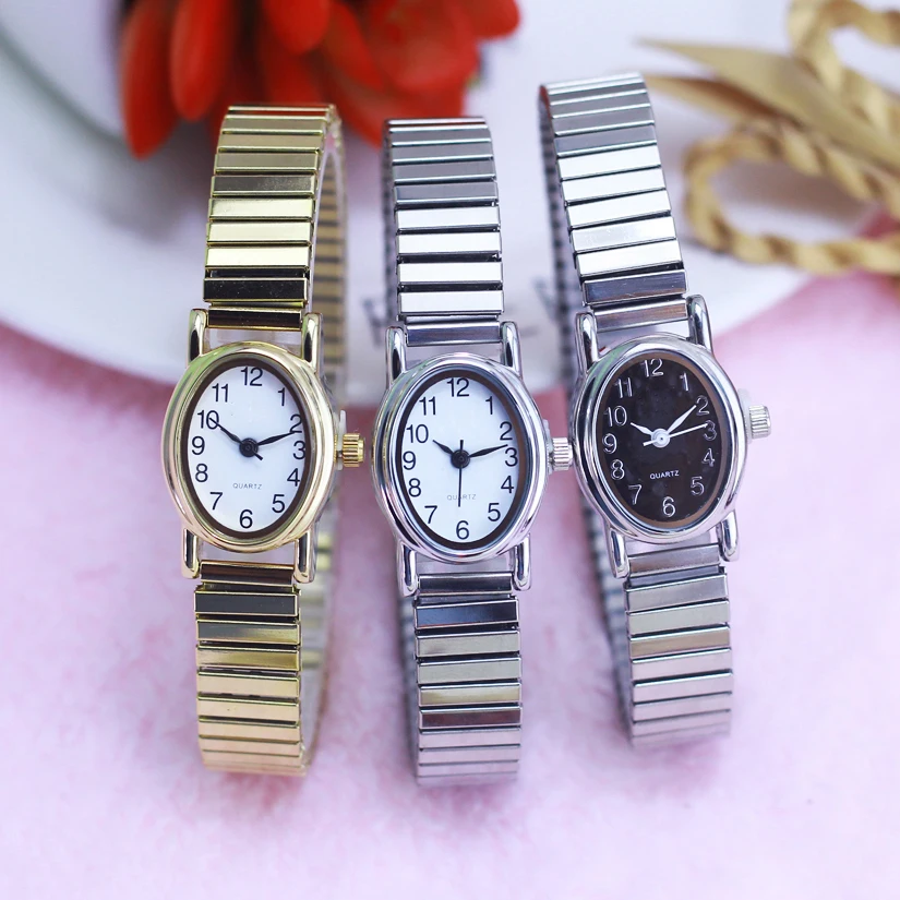 

2018 new style old women mom flexible elastic strap quartz watch ladies fashion simple stainless steel electronic wristwatches