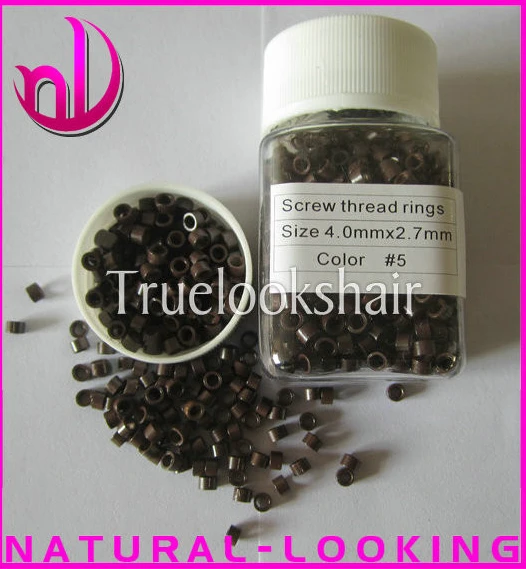 1000 шт./бутылка винтовые кольца для наращивания волос инструменты бусины