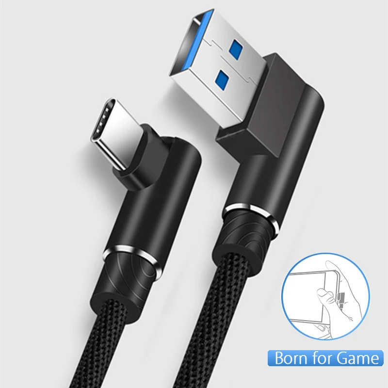 1 м 2 м 3 м 90 градусов usb type C 3,1 кабель L type USB-C кабель 3 м Usb Tipo C для huawei P30 mate 30 Pro Oneplus 7T Pro 6t Usbc кабель