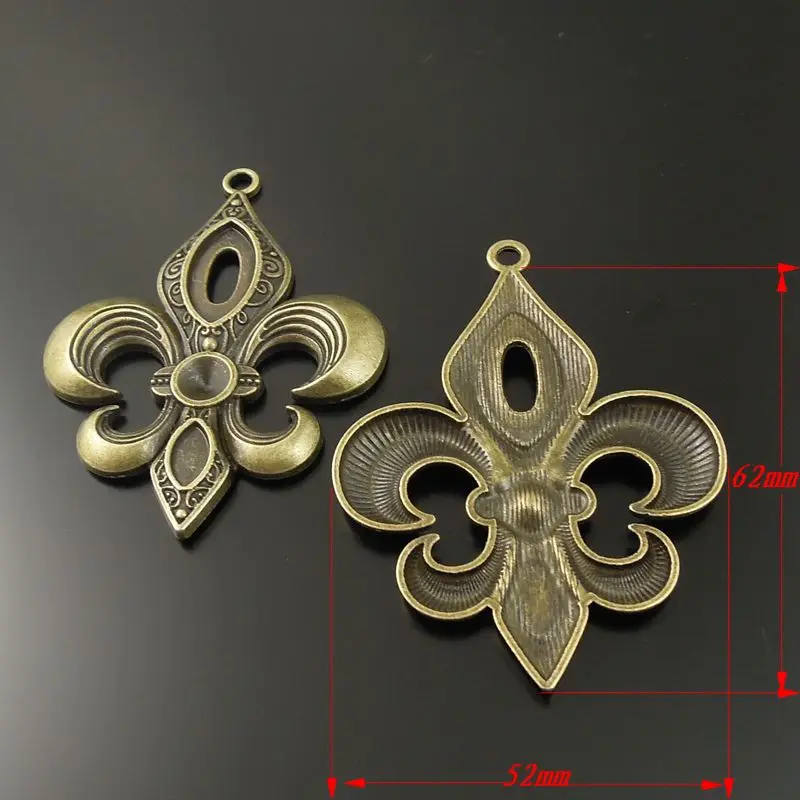 Винтаж 5 шт./упак. из античной бронзы цинкового сплава бабочка лилией ожерелье