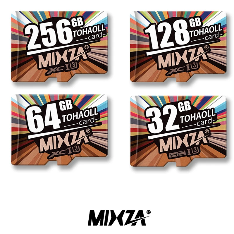 Карта памяти MIXZA U3 Micro SD 256 ГБ 128 64 32 флеш карта 4K TF быстрее чем класс 10 для телефона и