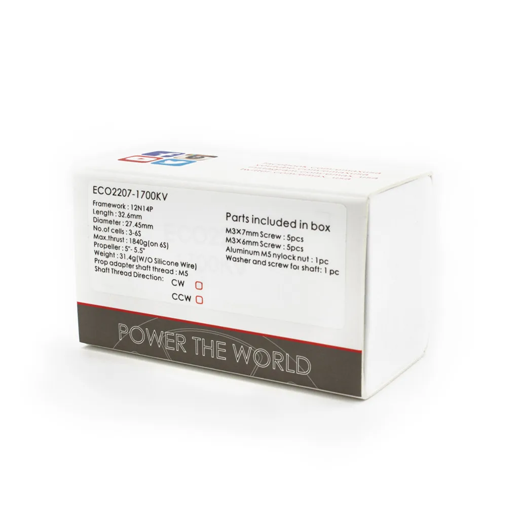 ECO Series 2207 3 6S 1700/1900/2400kv бесщеточный двигатель для радиоуправляемых дронов FPV Racing