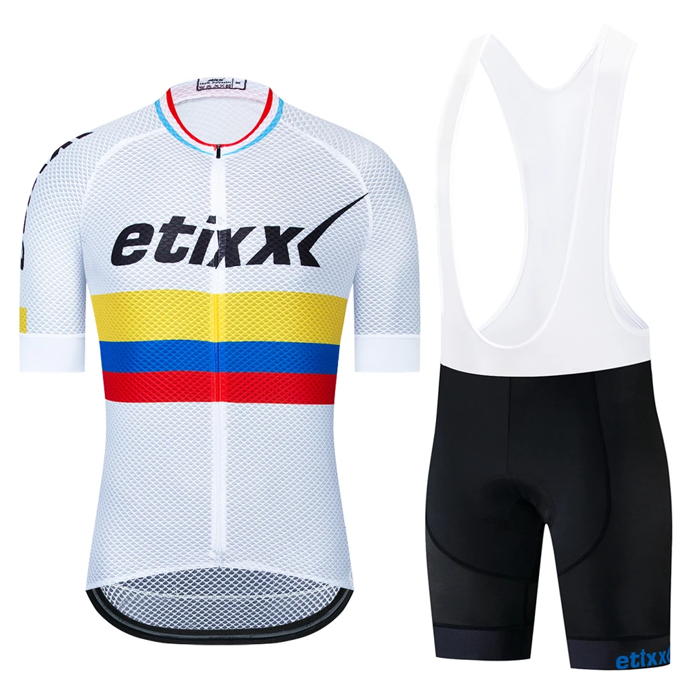 Bib Cycling Set 01 Команда etixxl майки для велоспорта велокостюм из флиса Быстросохнущий нагрудник гель наборы одежды Ropa Ciclismo uniformes Maillot спортивная одежда#8 - Цвет: Bib Cycling Set 01