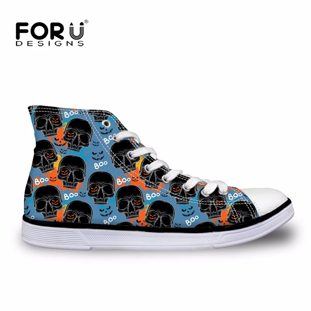 FORUDESIGNS/2018 Модная высокая Вулканизированная парусиновая обувь для мужчин Осенние