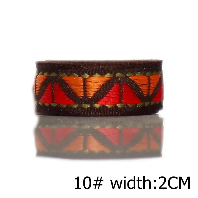 10-- 2CM 8 ярдов/партия, Новое поступление, национальная жаккардовая лента для одежды, на заказ, сделай сам, ручная работа, для шитья, собачий ошейник, декоративные серьги, аксессуар, кружево - Цвет: 10-- 2CM