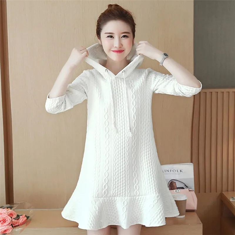 

Spring Autumn Winter Maternity Clothe Maternity Dress Large Pregnancy Clothes Pregnant Women Long Sleeve Skirt White Red Outfit