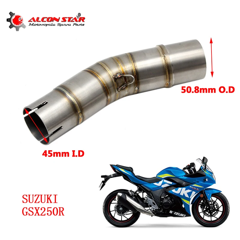 Alconstar-GSX250R глушитель выхлопной трубы мотоцикла мотокросса средняя труба с