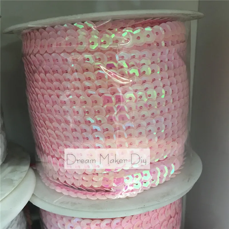 80 ярдов/рулон лента с блестками 6 мм|round sequins|cup sequinssequin ribbon |