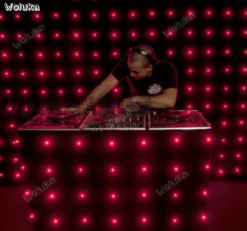 Светодиодный видео занавес DJ якорь webcast Свадебный Бар Диско динамический фоновая