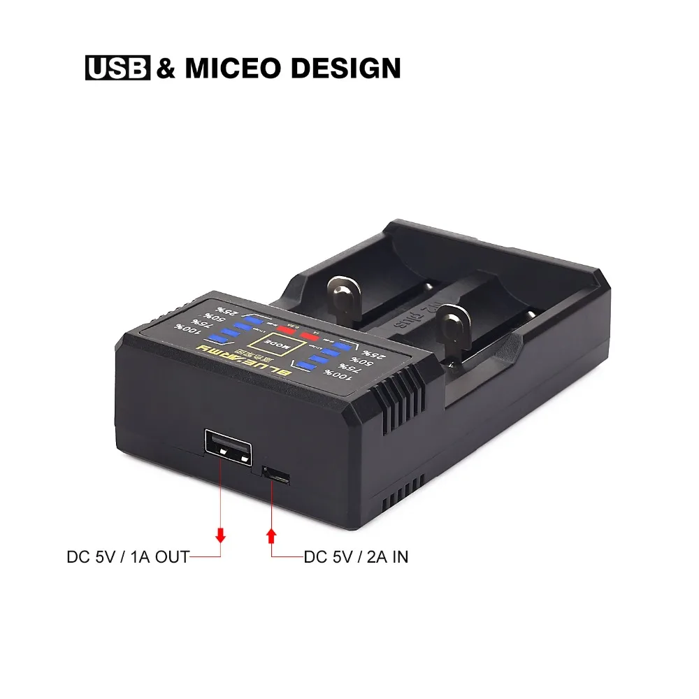 Высокое качество bluearmy N1/N2 3,7 V зарядное устройство для никель-кадмиевых или никель-металл-AAA 18650 18350 26650 20700 18350 литий-е-сигарета электронная сигарета Батарея Зарядное устройство
