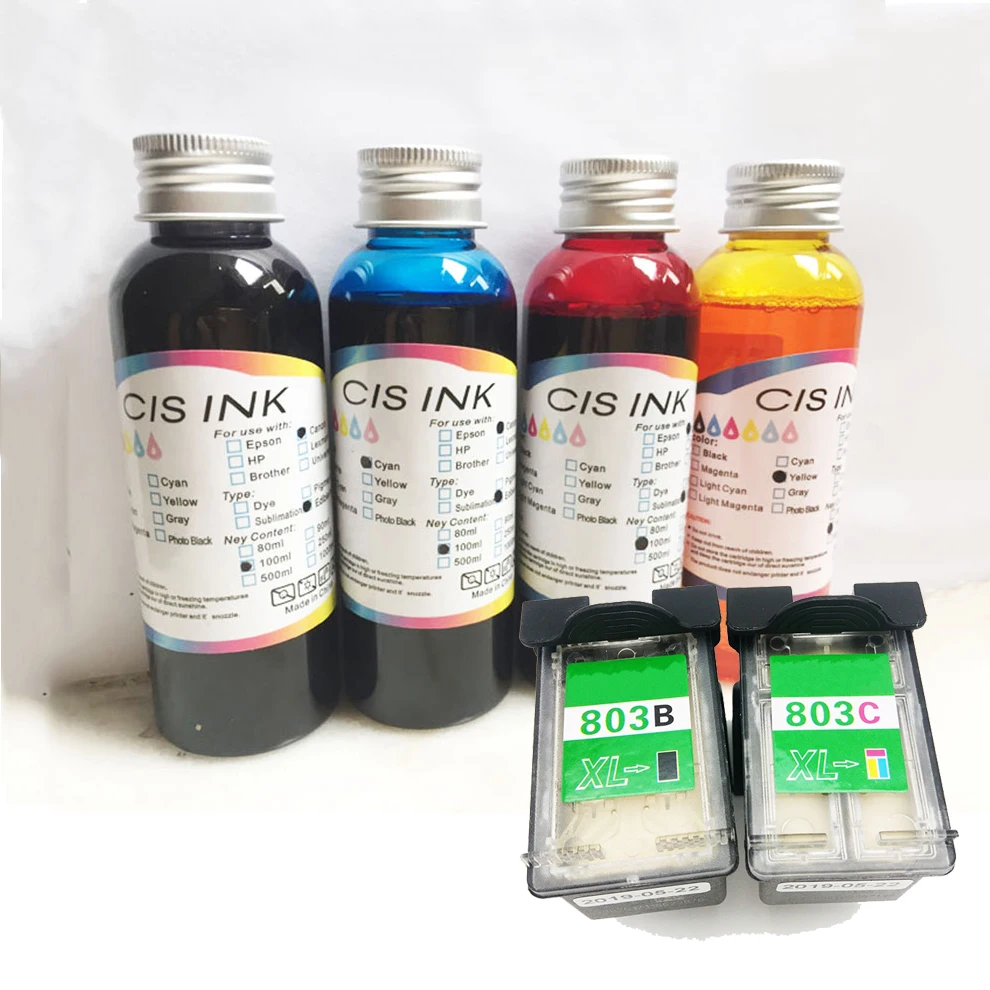 Vilaxh 400ml Edible Ink + 803 Empty Cartridge For Hp Coffee Printer Food for Epson Inkjet Printers | Компьютеры и офис
