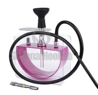 Фиолетовый Набор акриловых трубок для кальяна с силиконовой чашей Sheesha, металлические щипцы, аксессуары для табачных труб Chicha Narguile - Цвет: Фиолетовый