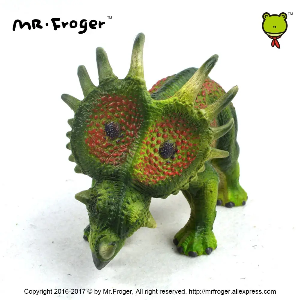Mr. Froger Styracosaurus динозавр зеленая модель трицератопса ПВХ фигурка доистория