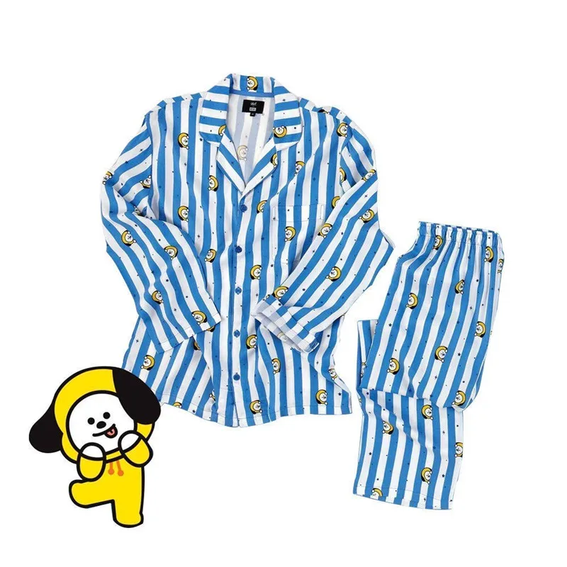 Kpop Bangtan обувь для мальчиков Корейская звезда BT21 Kawaii мультфильм мягкие пижамы