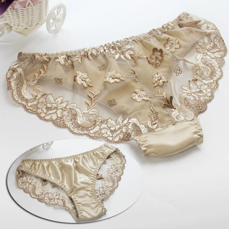 Трусики женские из натурального шелка с заниженной талией размеры M/L/XL|silk panties