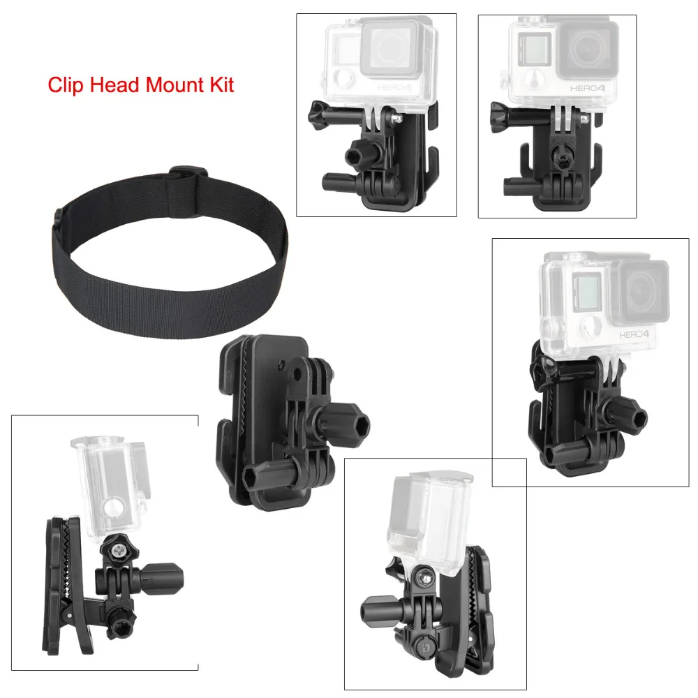 Комплект аксессуаров для крепления на присоске Gopro 6 Hero 5 4 session 3 + 2 xiaomi yi 4k sjcam for eken h9