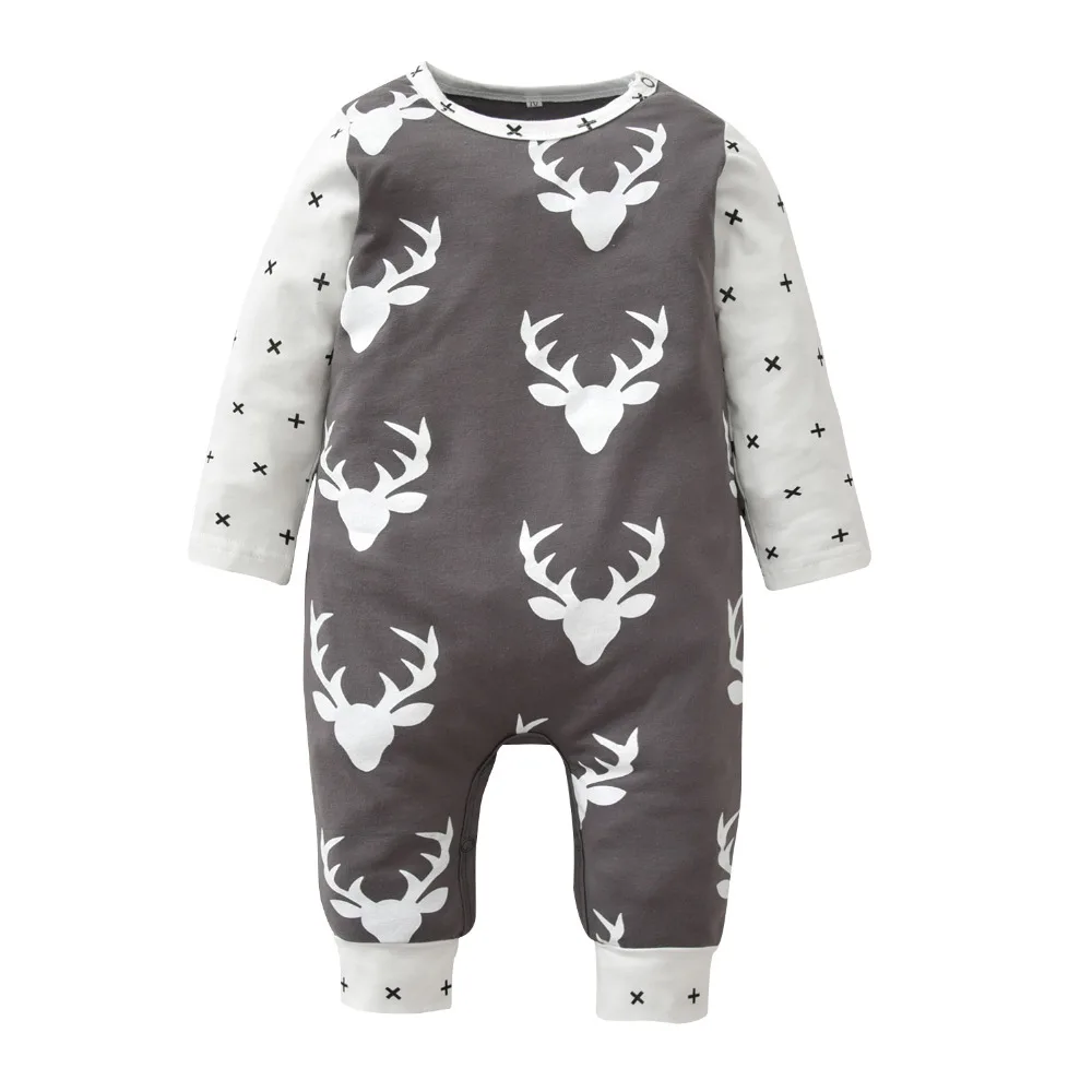 Комбинезон детский pudcoco 6-24 месяца унисекс хлопок размер: 3 m/6м/9 m/12м/18 m/24м большой