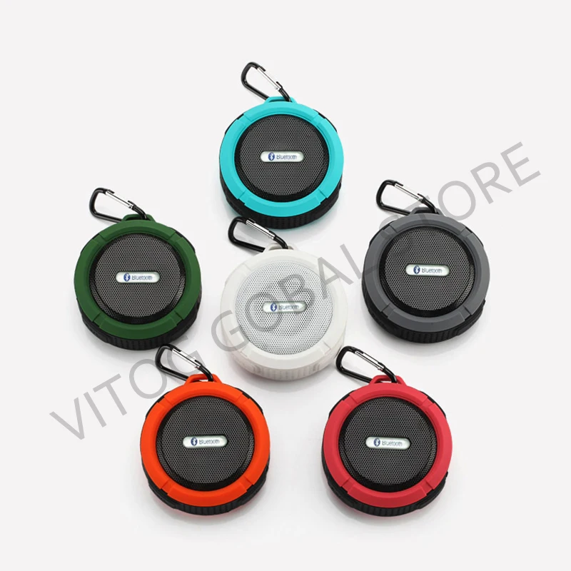 

VITOG C6 Bluetooth Speaker Waterproof IP65 Portable Outdoor Wireless Mini Speaker Support TF card Stereo Hi-Fi Boxes withe Mic