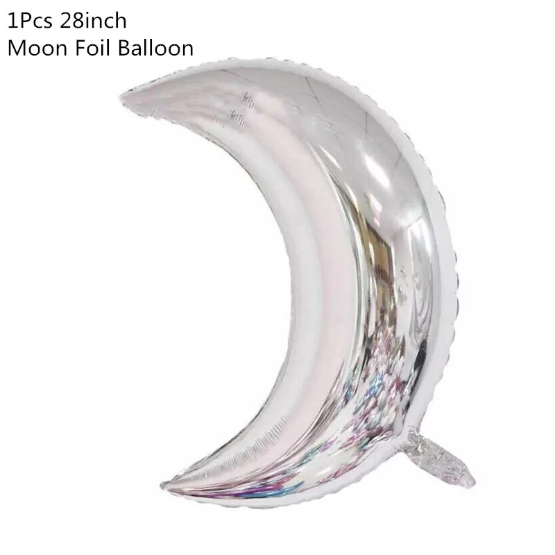 1pcs 28inch moon Космическая вечеринка астронавт ракета корабль фольгированные шары Галактика/Солнечная система тематическая вечеринка Мальчик Дети День рождения украшения сувениры - Цвет: 1pcs 28inch moon