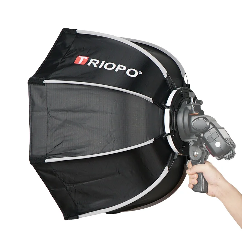 TRIOPO 55 см восьмиугольный зонтик софтбокс с ручкой для Godox On Camare Flash студийные