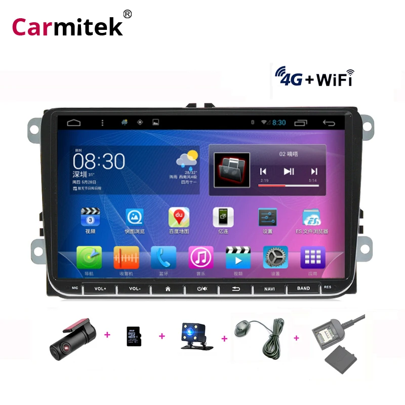 32G Автомобильный мультимедийный GPS Радио Android 2din для golf octavia vw polo СЕДАН scirocco cc bora