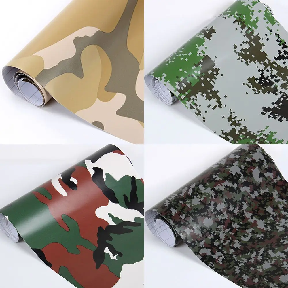 1pc 20cm*152cm Camouflage Vinyl PVC Car Sticker Wrap Film Digital Woodland Army Military Desert Decal for Auto Motorcycle | Автомобили и