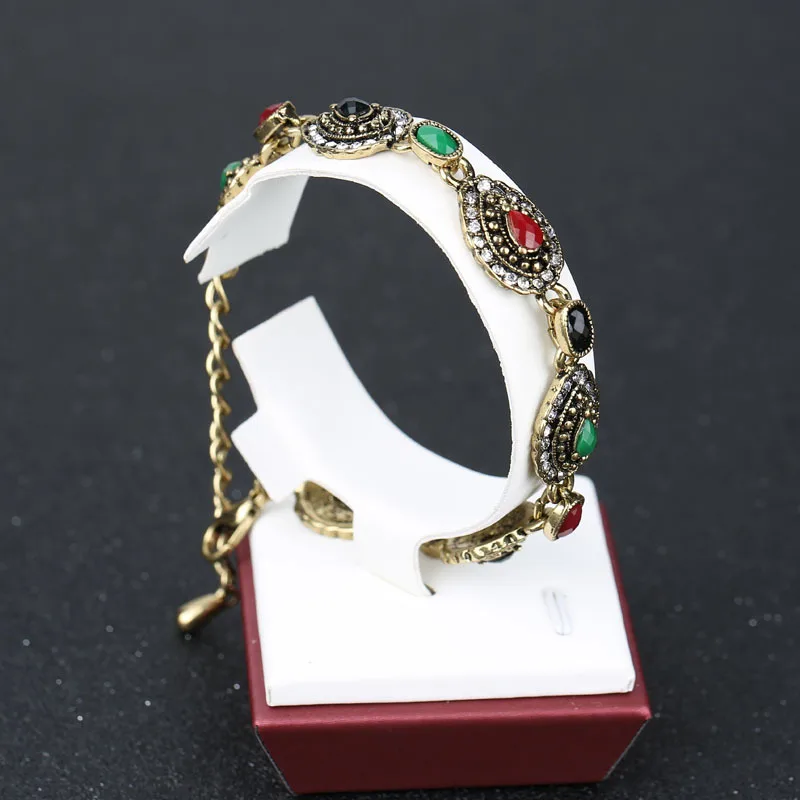 2015 модный полимерный Браслет из Индии для женщин золотые белые кристаллы