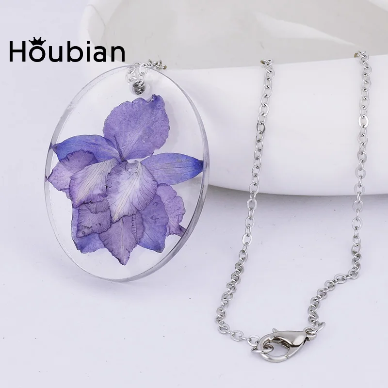 Колье Houbian с фиолетовыми искусственными камнями модное ожерелье из смолы