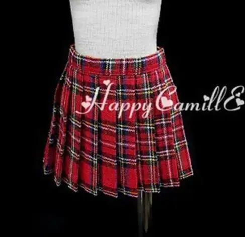 

Stock NEW 1/3 1/4 1/6 BJD MSD YOSD Clothes Red Checkered All-match Skirt/Clothes
