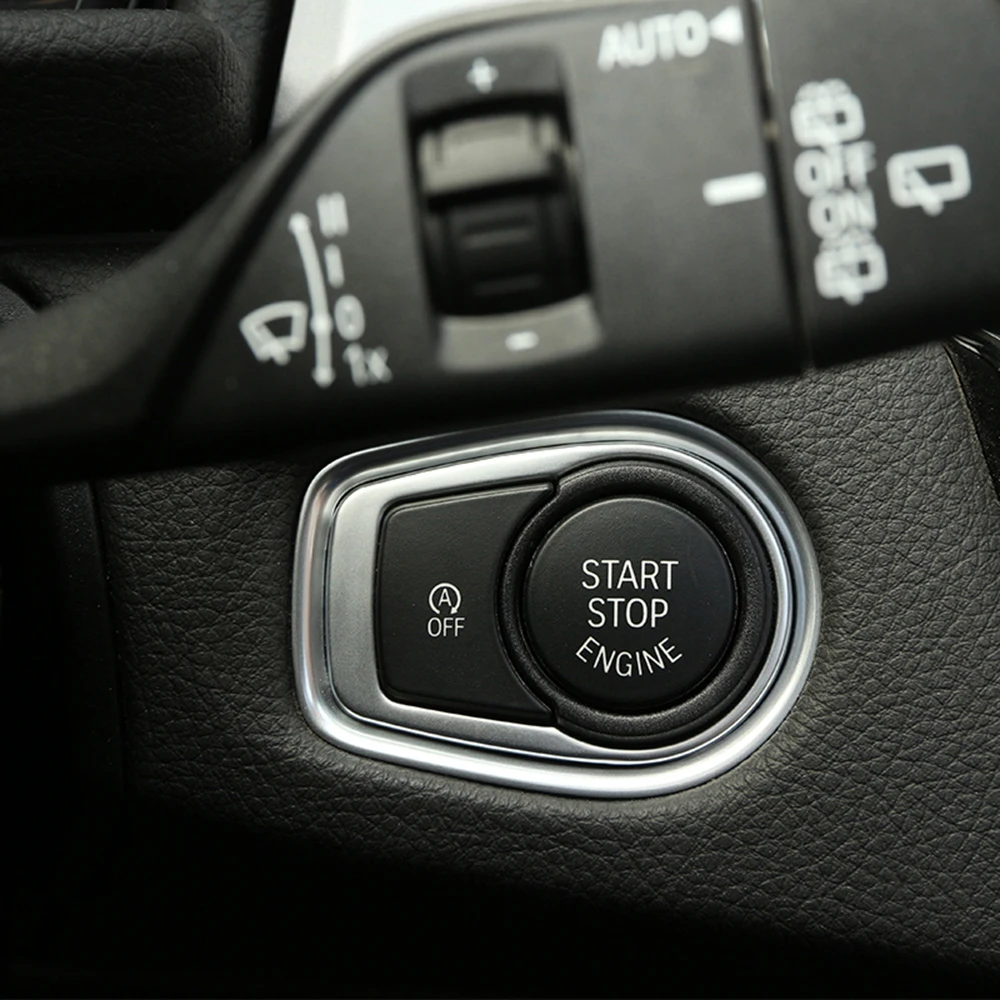 

Auto Interior Accessory Engine Start Stop Cover Trim For BMW 1 2 3 4 Series F30 316 318 320 2013 2014 2016 Car Styling