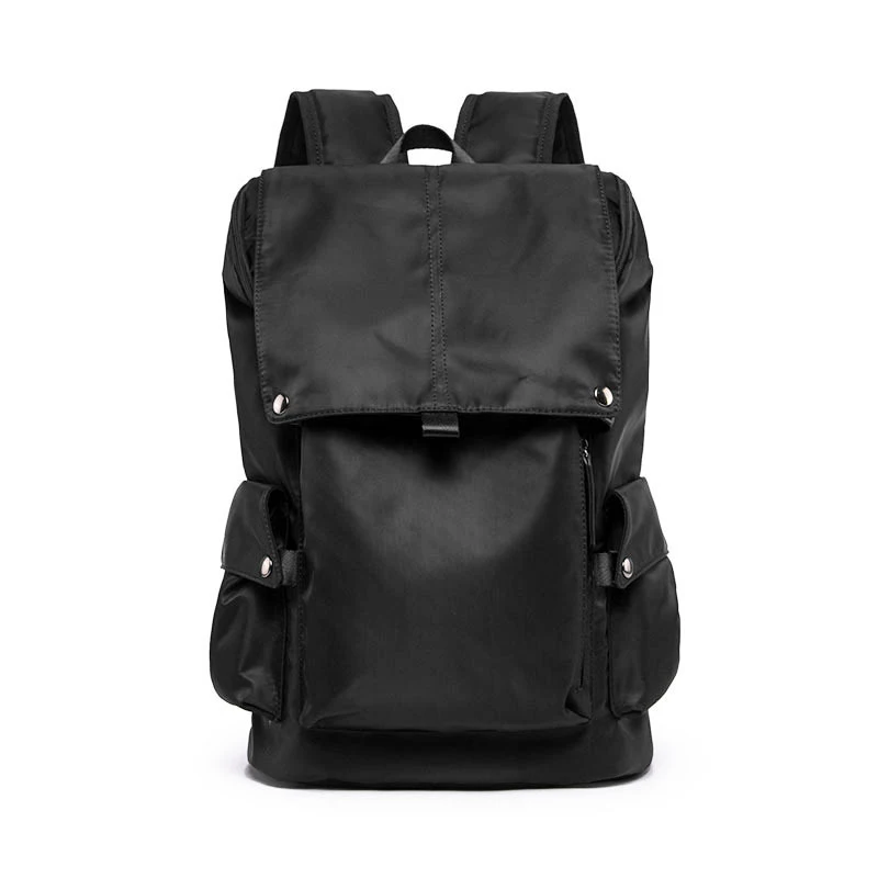 Black Aosbos из искусственной кожи большой емкости рюкзак для путешествий Модный повседневный мужской холщовый рюкзак многофункциональная школьная сумка для мужчин - Цвет: Black