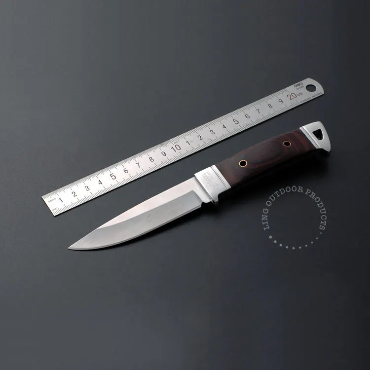 Новый фиксированный нож Brave Fighter цветная деревянная ручка 3Cr13Mov Blade 55HRC для