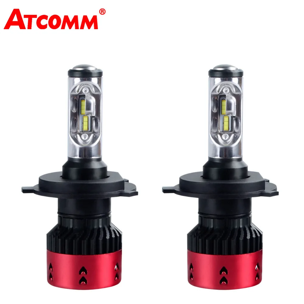 ATcomm H4 H7 16000Lm 12V Светодиодная лампа для автомобильных фар 9005/HB3 9006/HB4 6500K супер белый