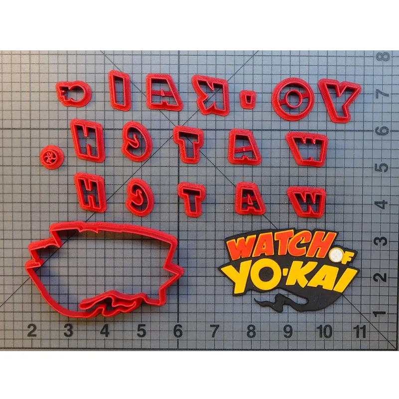 Видеоигра персонаж Yorkie Yokai часы резак для печенья на заказ 3D печатная форма