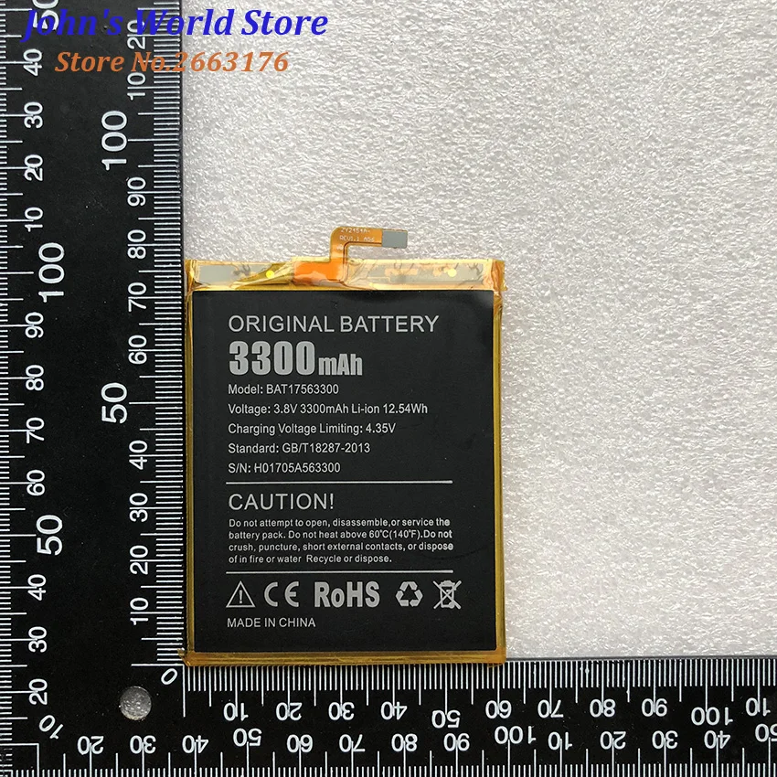 100% New DOOGEE Shoot 1 BAT17563300 Battery Replacement 3.8V 3300mAh Parts backup battery for Shoot1 Smart Phone | Мобильные