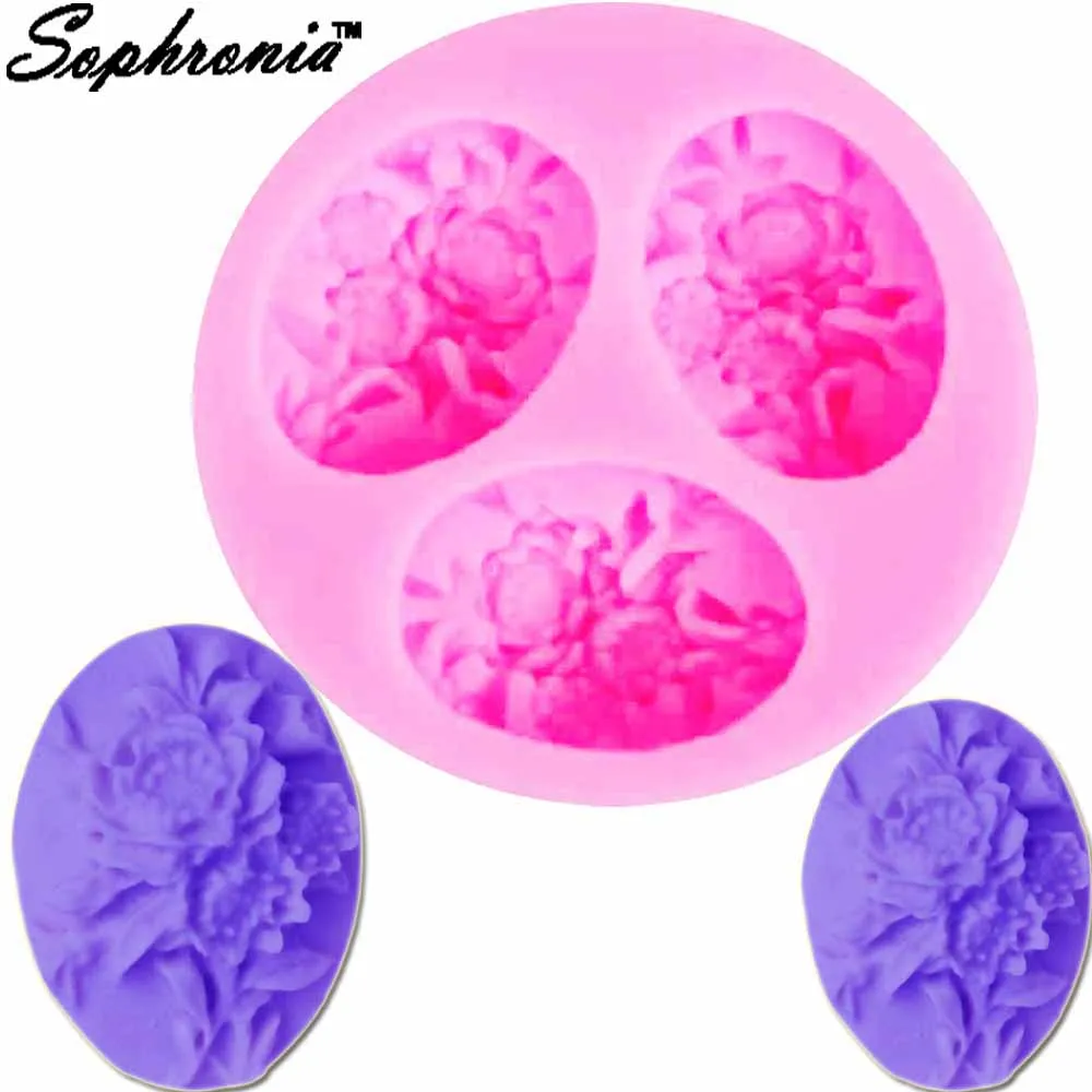 Sophronia DIY Peony 1pcs Shape UV Resin Jewelry Silicone Mold Making Craft m735 |