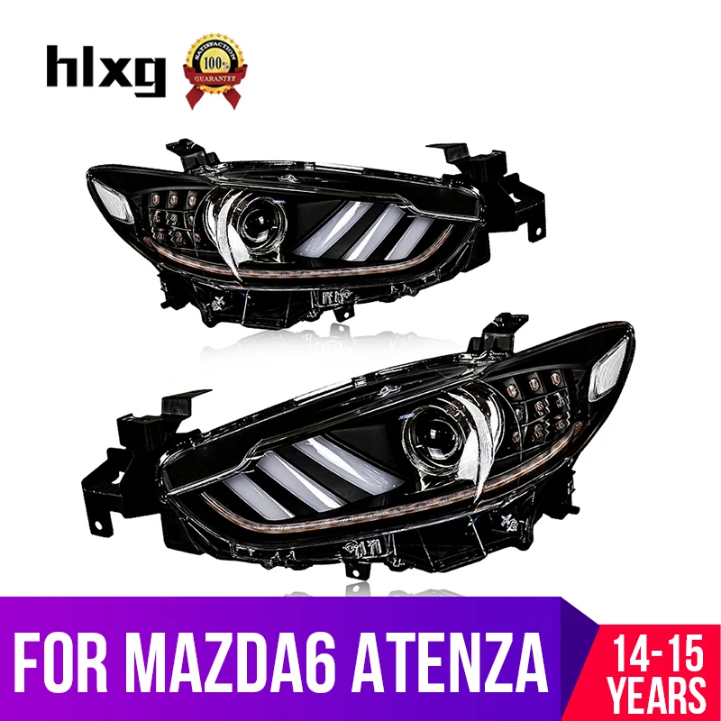 Hlxg высококачественный автомобильный Стайлинг для Mazda Atenza Mazda6 2014 светодиодный DRL