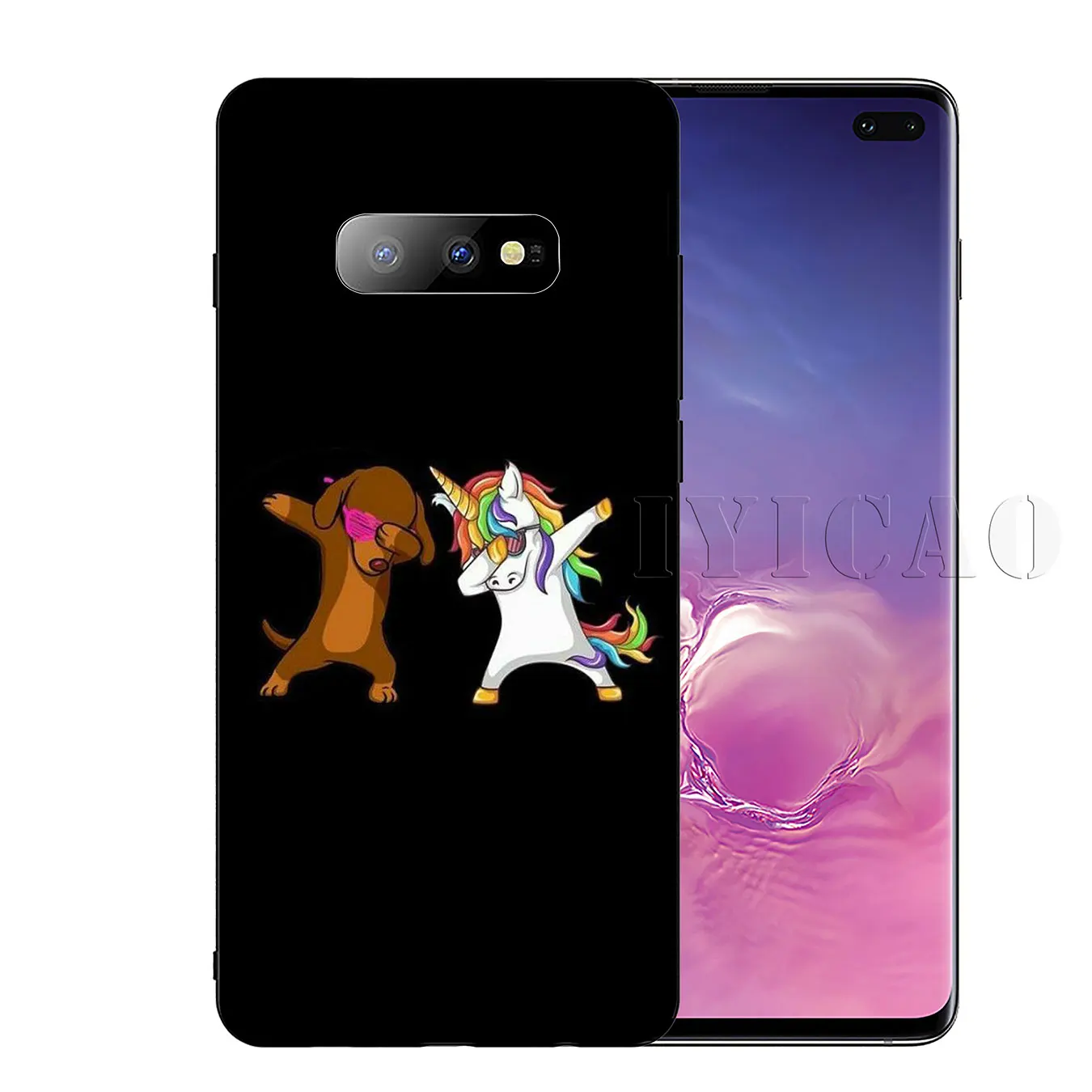 Мягкий силиконовый чехол для телефона IYICAO Dinosaur Unicorn Для Samsung Galaxy S20 Ultra S10 Lite S9 S8 Plus S6