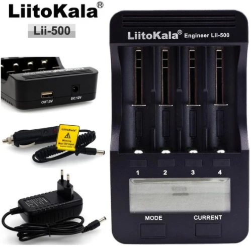 lii-500 Full set Зарядное устройство Liitokala Lii-500 18650, зарядное устройство 18650 1,2 в 3,7 в 3,2 в 3,85 В AA/AAA 26650 16340 25500 NiMH зарядное устройство для литиевых батарей - Цвет: lii-500 Full set