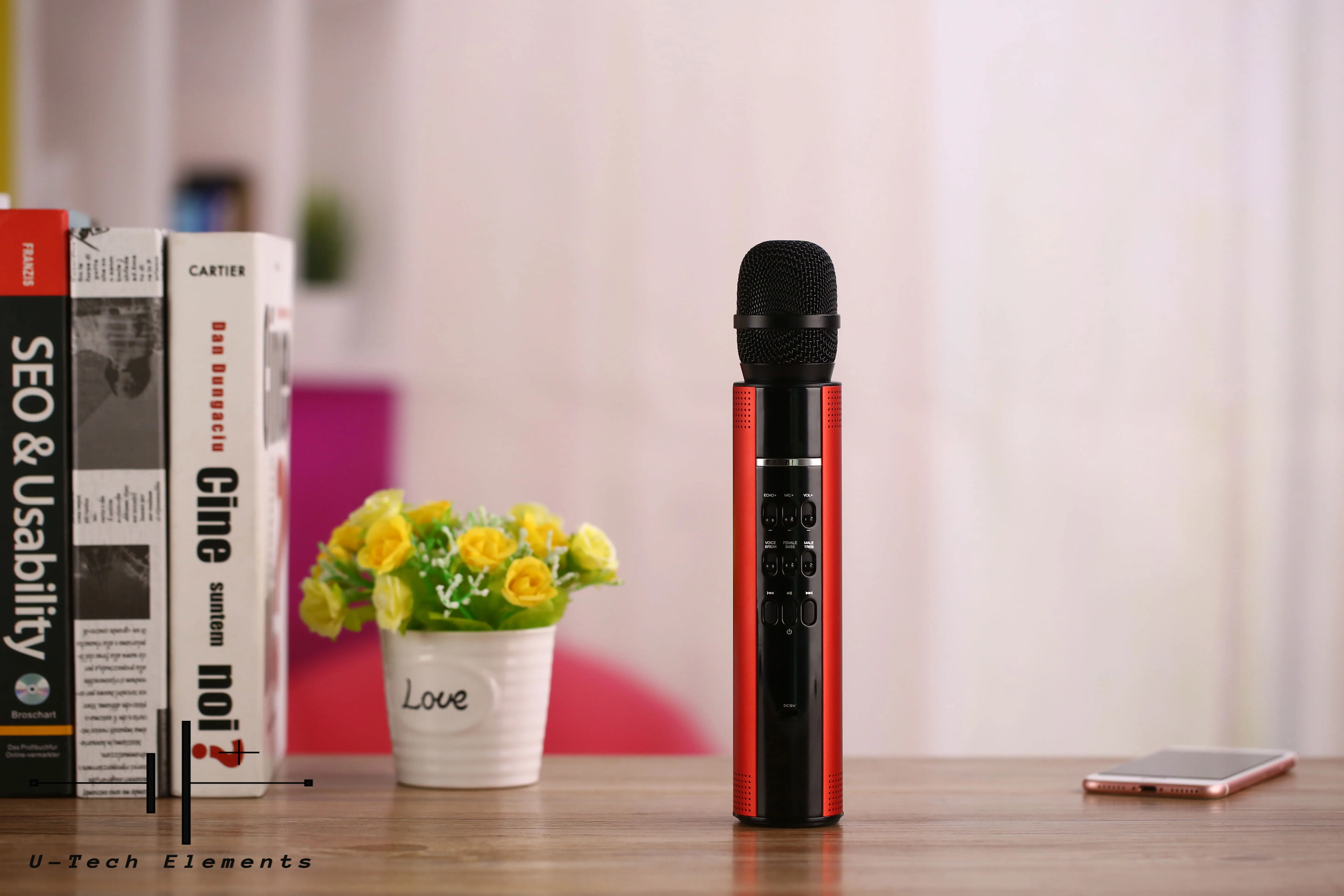 Караоке и динамик (2в1) Bluetooth микрофон Портативный многофункциональный может