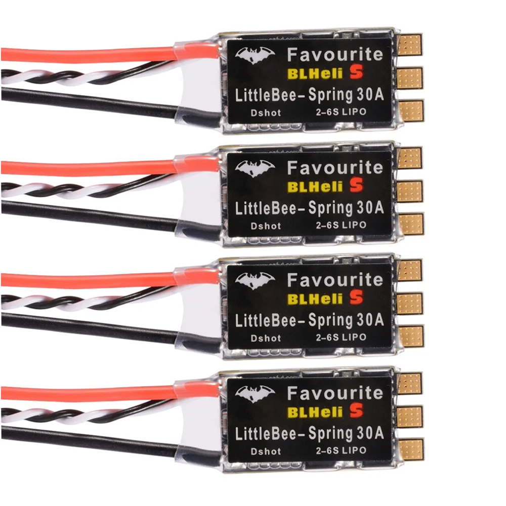 1/ 2/4/8 шт оригинальный FVT LITTLEBEE BLlheli s весна 30A ESC 2 6S поддерживает Mulitshot DSHOT Oneshot42 OneShot125